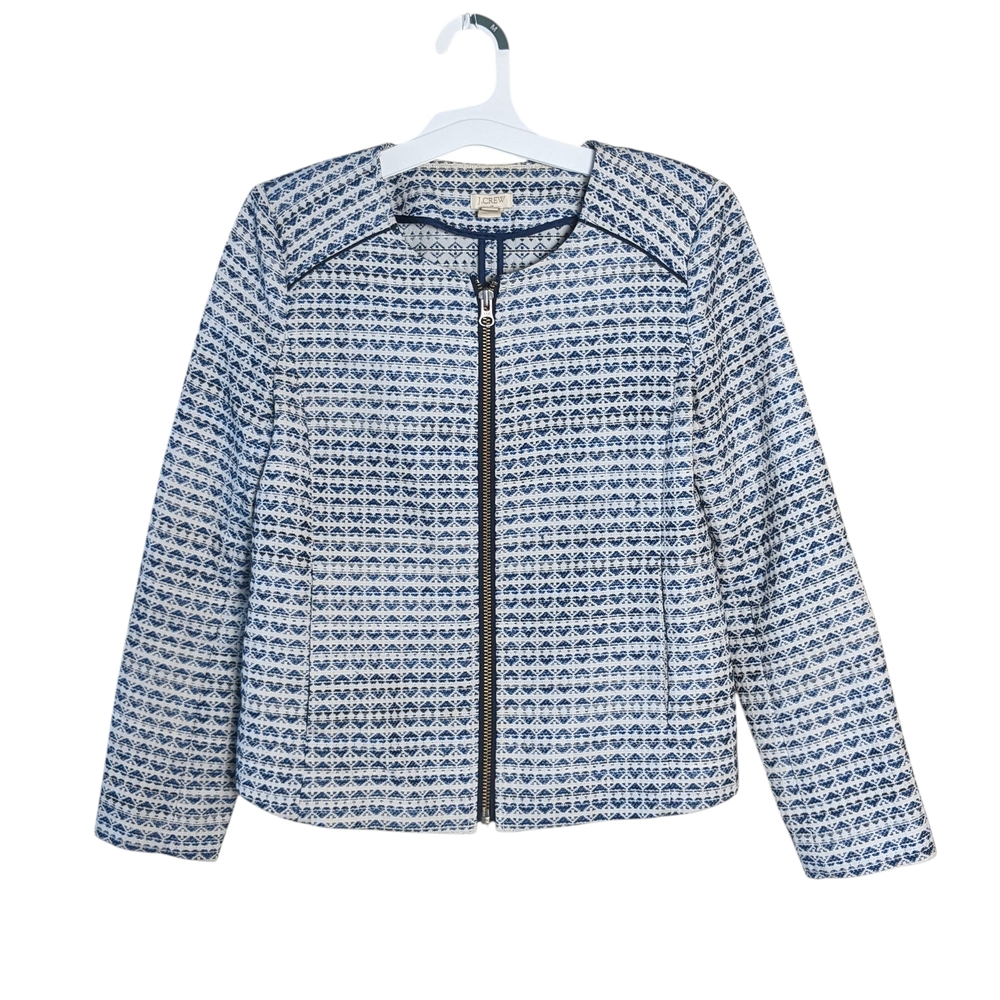 Like New J. Crew Women's Jacquard Blazer Jacket Size XS